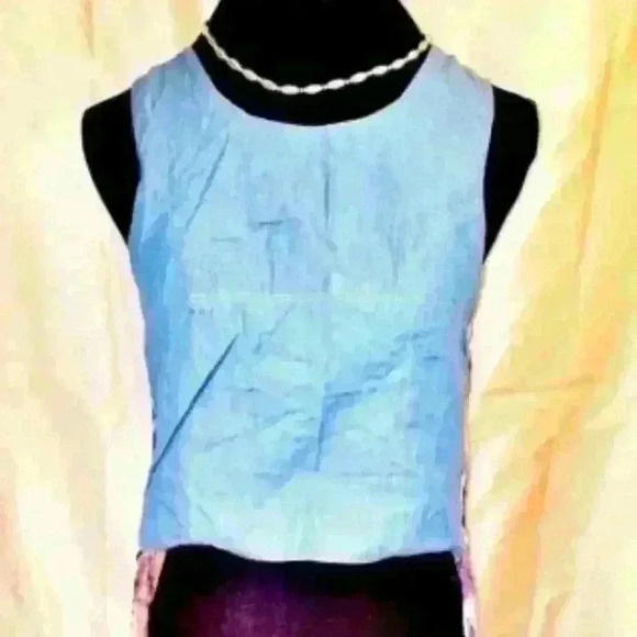 VINTAGE Womans BOHO TUNIC Crop Front HI/Low Back EUROPEAN Shirt Top size Small - Picture 3 of 6